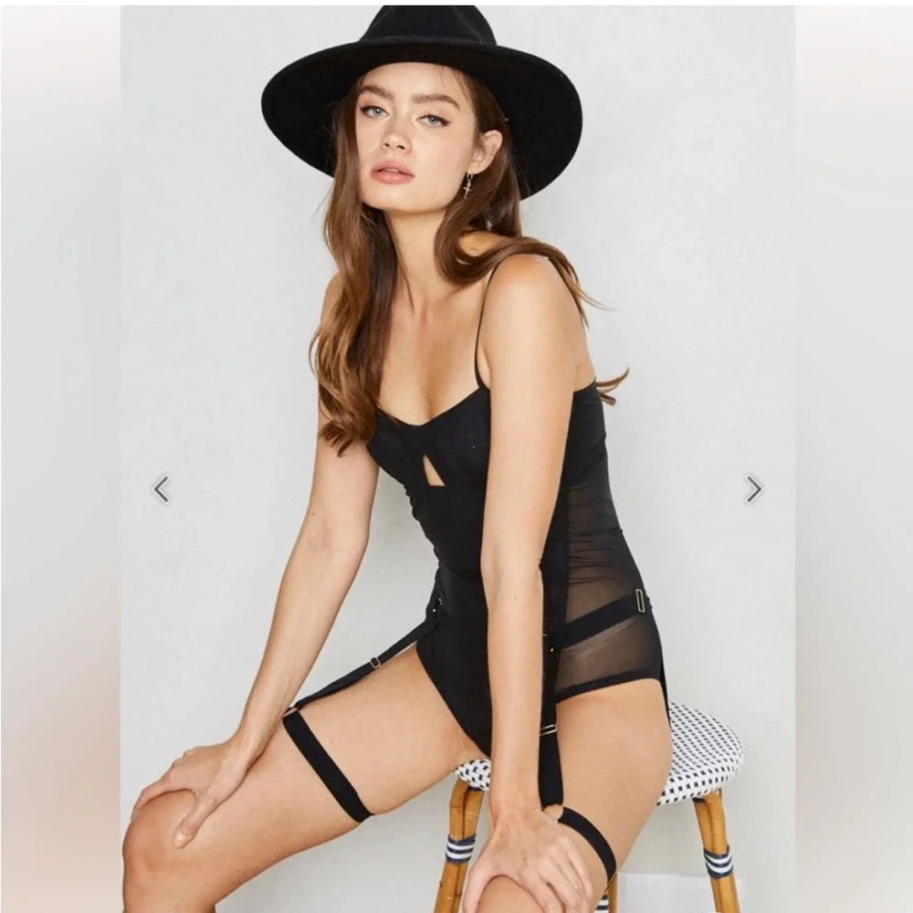 Revolve x We Are HAH Under The Wire Black Bodysuit - Picture 1 of 11